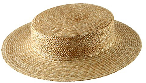 Classic Italy - Chapeau Paille Femme Canotier Coco - Taille 54 cm