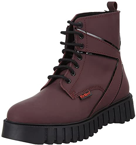 Kickers Kick Fabulous, Anfibi Donna, Bordeaux, 38 EU