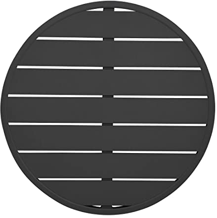 Bolero Aluminium Runde Tischplatte Schwarz 580mm