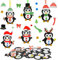 DKINY 12 Pinguin Bastelset für Kinder Pinguin Mix&Match winterbasteln Anhänger Kunsthandwerk zum Basteln und Dekorieren Kreativsets Bastelhandwerk für Weihnachtsbaum Winter
