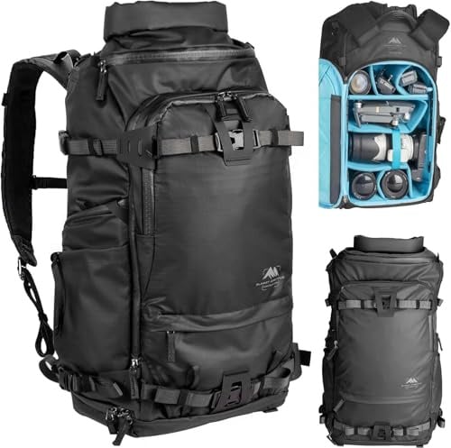 Summit Creative 40 L Schwarz Wasserdichter Kamerarucksack & Fotorucksack – Große Reisetasche mit Kamera-Einsatz für DSLR/SLR/Mirrorless, Objektive, Stativ, Regenhülle, 16'' Laptopfach