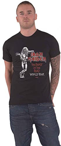 Iron Maiden T Shirt Beast Over Hammersmith World Tour 82 Official Unisex Black XXL