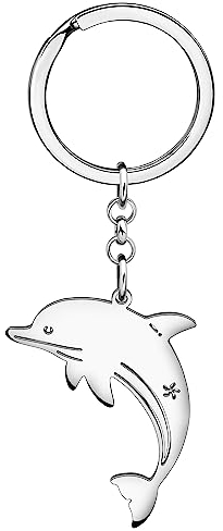 BAMAY Acier Inoxydable Tortue De Mer Requin Dauphin Poisson Porte Clés Hippocampe Crabe Porte-clés Charms Cadeaux pour Femmes Fille