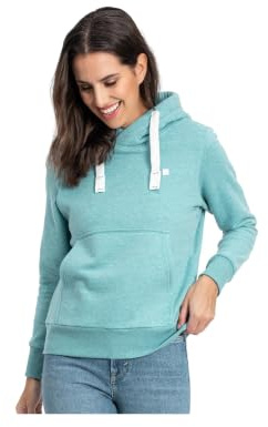 DEPROC Active Damen Kapuzenpullover HILDACMYK | Hoodie Sweatshirt mit Kängurutasche | Premium Baumwoll-Mix | Rosé