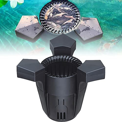 BRAAZI Schwimmender Teich-Skimmer, Pool-Skimmer-Roboter, Pool-Oberflächenextraktor, Skimmer und Klärer, Starke Adsorption, schwimmender Saug-Skimmer für Fischteich-Swimmingpool-Garten