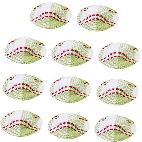 CAXUSD Mini-Hüte 20 Stück Puppenhaus-Strohhut-Zopfzubehör Mini-Sombreros Miniaturpuppen DIY-Puppenhut Dekorativer DIY-Hut Kleine Strohhüte Zum Basteln Papier Kleine Puppe Zarte