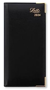 Letts Lexicon Slim 2024 week to view diary with appointments - black
