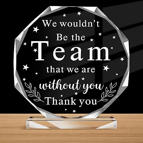Boss Day Gifts for Men Women Employee Appreciation Gifts Acrylic Plaque, Desk Plaque Office Decor for Appreciation Acrylic Male Desk Sign for Coworkers Lady Staff Leader Manager(Team)