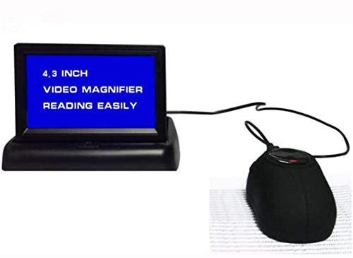 JMorCO Tragbare Digitale Lupe, tragbare Digitale Lupe, 4,3-Zoll-Videolupe, tragbare elektronische LCD-Sehhilfe, tragbare elektronische Lesehilfe für Sehbehinderte, ideale Hilfe zum Lesen, Schreiben
