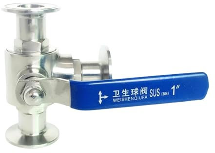 MUHM Passend for 108 mm 4,25 Zoll Rohr-Außendurchmesser x 4 Zoll Tri-Clamp-L-Anschluss-Kugelhahn aus Edelstahl SUS 304