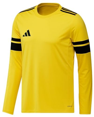 adidas Men's SQUADRA25 Jersey Long Sleeve, Team Yellow/Black, XL