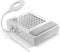 Depvko Nail Dust Collector, Nail Extractor Vacuum Cleaner with Lamp &Reusable Filter &Brush, Adjustable Electric Nail Fan Dust Vacuum Manicure Tool for Acrylic Gel Nail Polishing, Low Noise (White)