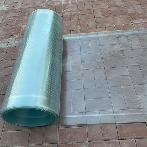 LRYELWA Polycarbonat Dachplatte 1mm Transparent und Regenfest Gewächshausplatten,Stoßfestes PC Endurance Board,Markisenabdeckungen für Außenbereich,Balkon,Garten,Ersatzplatten (0,6m x 7m)