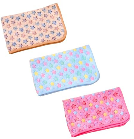 Set di 3 coperte per animali domestici, coperte calde e morbide, coperte lavabili, coperte per cuccioli e gattini, coperte in peluche, forniture per animali domestici