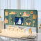 Clamp on Desk Extender Clamp-on Desk Pegboard, Privacy Panel for Desk, Magnetic Metal Peg Board with Accessories, Gaming Desk Organizer(Green,40 * 80cm/16 * 31in)