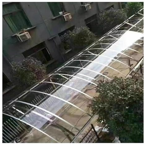 ZLRBN Feuille Toit en Polycarbonate, Feuille Plastique Acrylique Transparente Légère, Plaque PVC Transparent, Épaisseur de 1,2mm, Couverture Serre Extérieure Temps (0.8x2m/2.6x6.6ft)