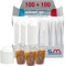 G.M. DISTRIBUZIONE 100 Bicchieri per Caramelle in KRISTAL da 200ml + 100 Coperchi A Cupola in PS, Bicchieri e Coperchi Usa e Getta Trasparenti, Bicchiere Monouso Alta Qualità per Bar e Gelaterie.