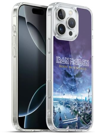 Head Case Designs Offizielle Iron Maiden Brave New World Plattencover Gelhülle [Militärischer Schutzgrad] Kompatibel Mit Apple iPhone 16 Pro Max Und Kompatibel Mit MagSafe