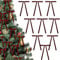 36Pcs Burgundy Velvet Bows for Christmas Tree, 5x7in Wine Red, With Twist Ties - Vintage Wedding Ribbon Gift Bows for Xmas Decorations, Wreaths, Garland