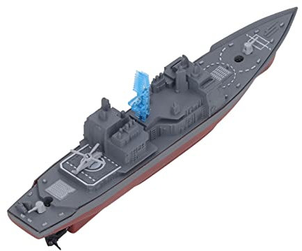 JTLB Bateau télécommandé, moteur à couple élevé, chargement USB, navire de guerre RC bleu marine pour jeu rapide et flexible avec baignoires, piscines (803B)