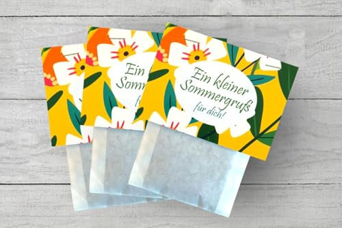 10x Blumengruß Sommergruß Kleine Geschenke für Gäste Gastgeschenk Dankeschön Mitgebsel Kleines Danke