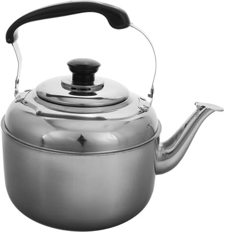MUCKLILY Kettle Whistling Gas Hob Kettle Stainless Steel Tea Pot Ergonomic Handle