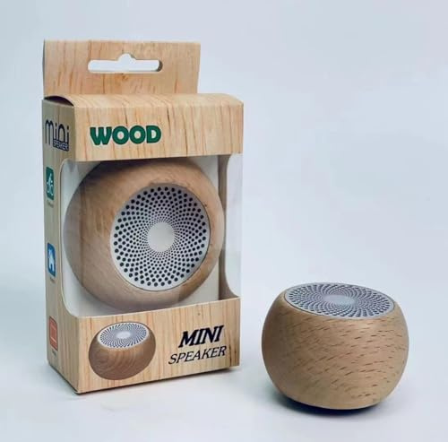 Enceinte Bluetooth portable rétro en bois avec basses améliorées, mini son stéréo pour intérieur et extérieur (C)