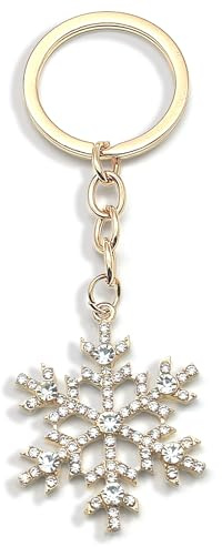 Zynara Schneeflocken Glücksbringer Schlüsselanhänger | Weihnachtsgeschenke für Frauen, Geschenk Mädchen, Geschenkidee zu Weihnachten, Weihnachts Schlüsselanhänger