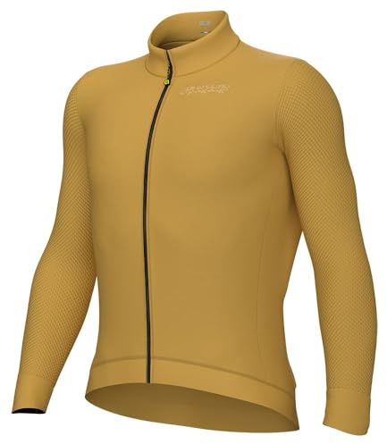 ALE' Mens Alé Pr-e Follow Me 2.0 Long Sleeve Cycling Jersey, Yellow, M EU