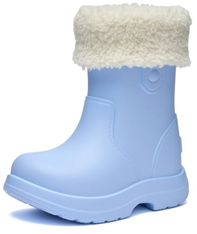 Ladeheid x Camminare Kinder Gummistiefel aus leichtem EVA warm gefüttert wasserdicht und sicher geführt durch rutschfeste Sohle ideal für kalte Tage und Schnee LA-CA-19
