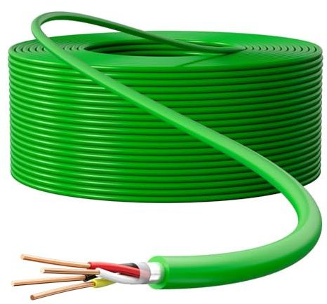 Lumonic Bus cable 2x2x0,8 mm 50 m | CCA, shielded | green with meter markings | Smart home, networking, control, building automation