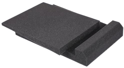 SUPVOX 1 Satz Lautsprecher Isolationspads Hochdichte Akustik Schalldämmmatte Schwarz Vibrationsdämpfende Monitor Unterlage für Studio und Subwoofer