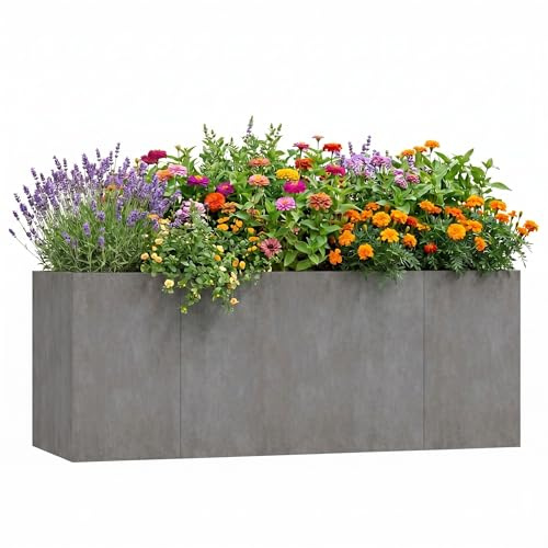 Hochbeet 200x80x80 cm aus Cortenstahl, Wetterfest | Rostoptik, offener Boden, mit Stützbügeln, für Garten, Balkon, Terrasse, Pflanzen, Gemüse, Kräuter, Blumen, Selbstmontage