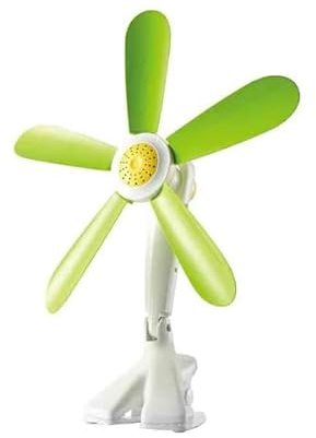 Generico CFGEV058 Ventilatore con Clip Margarita Senza Griglia 42 cm Pale Flessibili 7W Compatto da Tavolo Parete Silenzioso Montaggio Facile Design Sicuro 220V