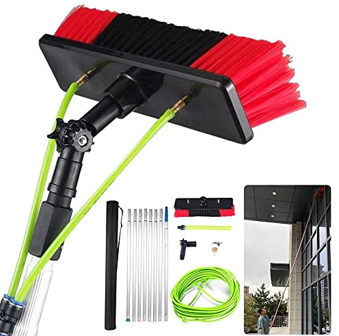 XAXIAOZ 5m Photovoltaic and Solar Panel Cleaner Window Cleaning Pole with Water/Hose Fed Brush Equipment