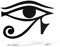 Erreinge prespaced Aufkleber Schwarz 20cm - Auge von Horus Ra - Vinyl-Aufkleber Aufkleber Aufkleber Mural Laptop Auto Moto Helm Camper