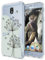 NALIA Handyhülle kompatibel mit Samsung Galaxy J3 2017 (EU-Modell), Motiv Design Schutzhülle Slim Silikon Case, Handy-Tasche Hülle Smart-Phone Etui Muster Back-Cover Dünn, Designs:Dandelion Bubbles