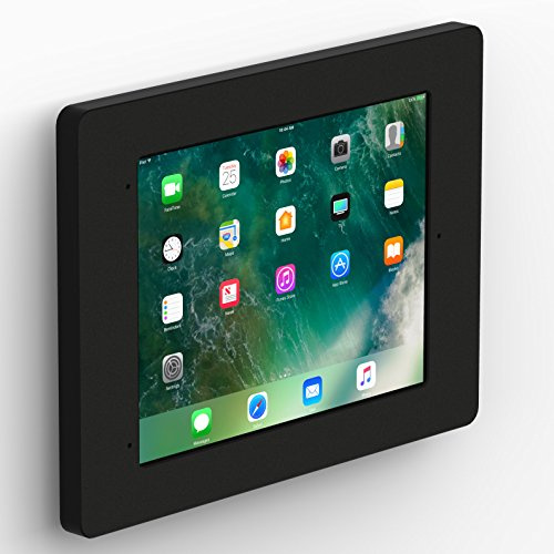 VIDAMOUNT Black Home Button Covered Enclosure and Fixed VESA Slim Wall Mount [Bundle] compatible with iPad Pro 10.5 & Air 3rd Gen