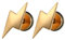 JewelryWe Blitz Ohrstecker Tunnel Ohrringe: Damen Herren Edelstahl Blitz Flash Fake Ohr Plugs Ohrstecker Tragus Ohrringe Ohrpiercing Helix Conch Ohr Piercings Knorpelpiercing Gold