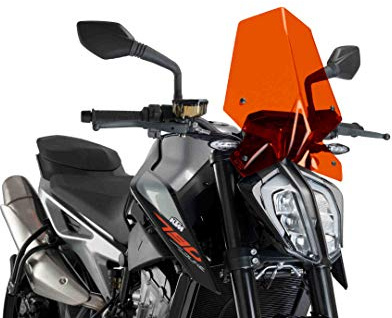 Puig 9668T New Generation Naked Sport optimierte Aerodynamik, Orange