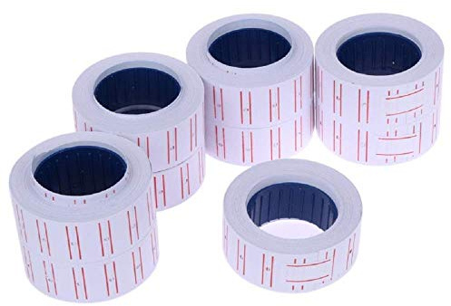 10 Rollen 6000 Stück Etikettenpapier, Preis Gun Labels für Mx-5500 Preis Gun Etikettierer