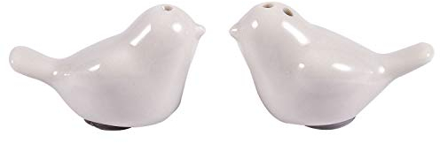 Shumo Saliere et poivriere en Forme de l'Oiseau Ceramique pour Faveurs de Mariage - Blanc