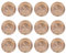 33cm Plastic Christmas Charger Plates (Rose Gold - Blast, 12)