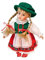 Spieluhrenwelt Spieluhr Mädchen Trachtenpuppe aus Porzellan I Bewegt den Kopf, spielt 'Edelweiß' I Traditionelles Dirndl I Blonde Zöpfe, 25 cm Höhe