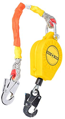 RSHJD Höhensicherung Sicherungsgerät, Absturzsicherung Fallschutz, Einziehbares Anti-Sturz-Element, Stahlseil Anti-Rotation - Länge: 5m/7m/10m/15m/20m/30m5m