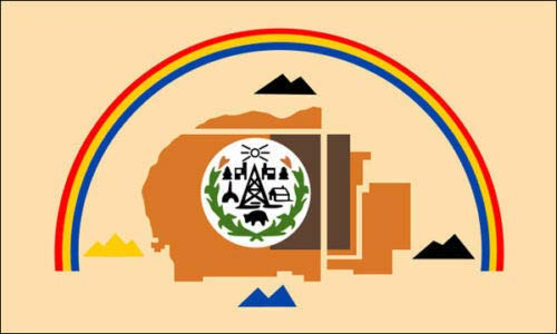 Sticker-Designs 10cm! Klebe-Folie Wetterfest Made-IN-Germany Navajo Nation Flag Flagge Fahne Indian Tribe UV&Waschanlagenfest Auto-Aufkleber Profi-Qualität! F1303