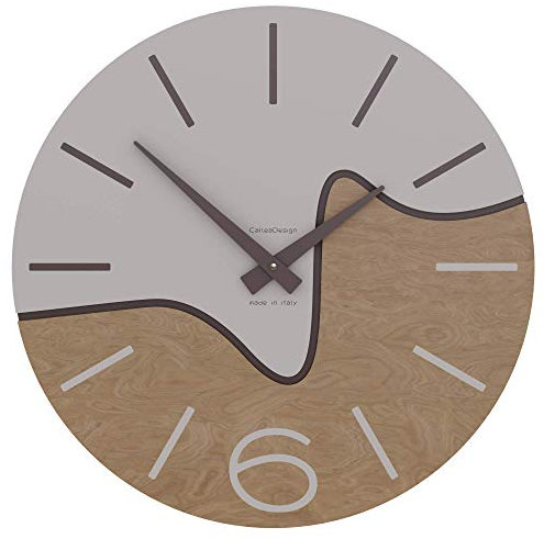 CalleaDesign 45 cm Wanduhr Oliver Nussbaum Wurzelholz
