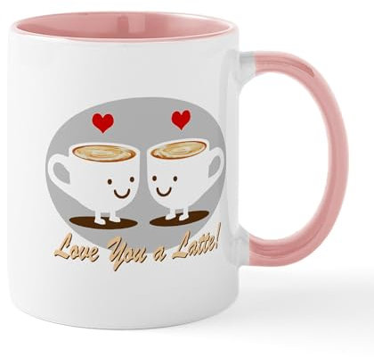 CafePress Cute! I Love You A Latte! Mug 11 oz (325 ml) Ceramic Coffee Mug
