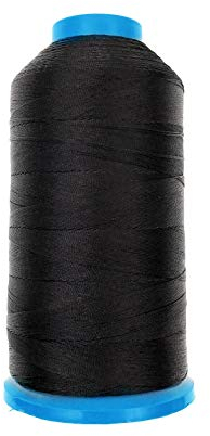JZK 1371 Metri T70 69# 1500 Yard Nero Filo da cucito in nylon legato resistente per tappezzeria, pelle, jeans, tela, tende, tappeti, bordature, per macchina industriale, overlock, cucito a mano