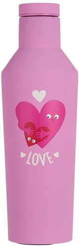 Tinc Insulated Stainless Steel Water Bottle | Hot & Cold Drinks | 500ml Capacity | Leakproof Lid | Soft Touch Rubber | Pink, HCWBMAPK